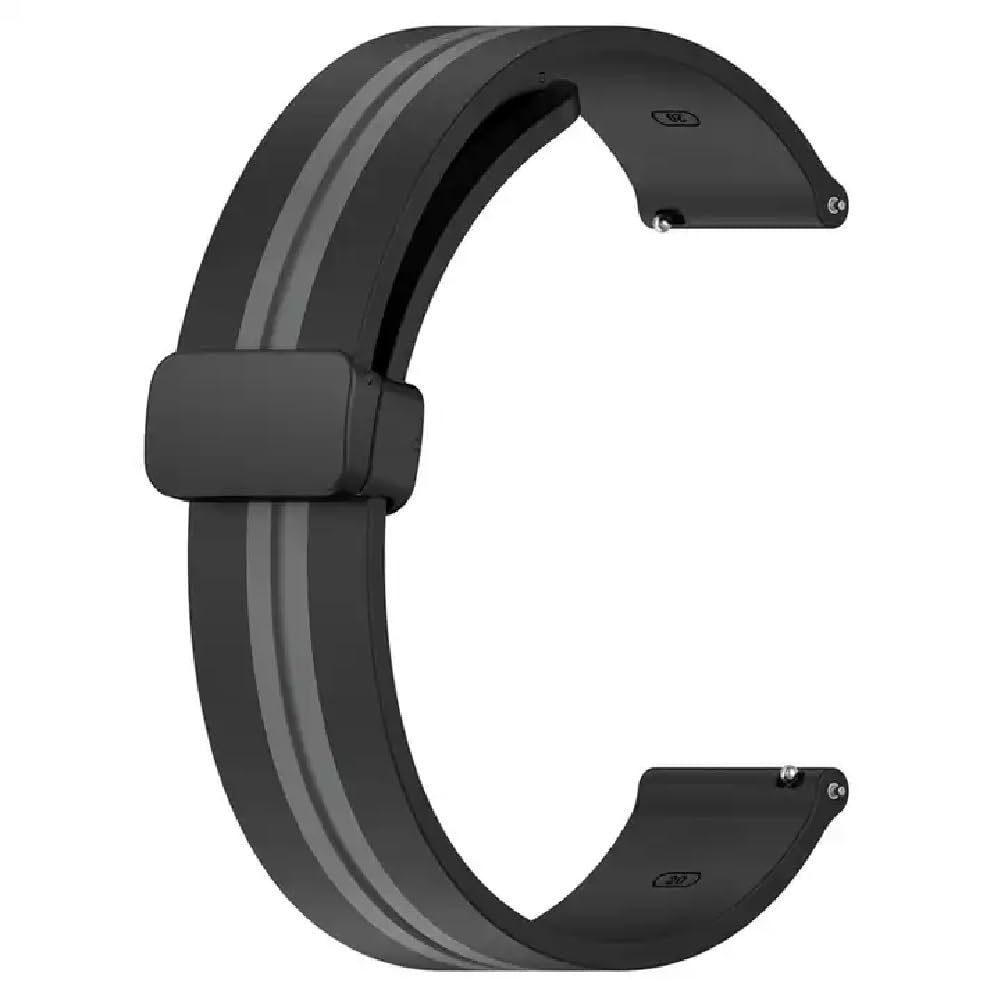 Printme 22mm Dual Color Sports Smartwatch Band, Belt, Straps, Compatible for Samsung Watch, Noise Colorfit, Boat, FIreboltt, Amazefit GT, [Universal Compatibility]