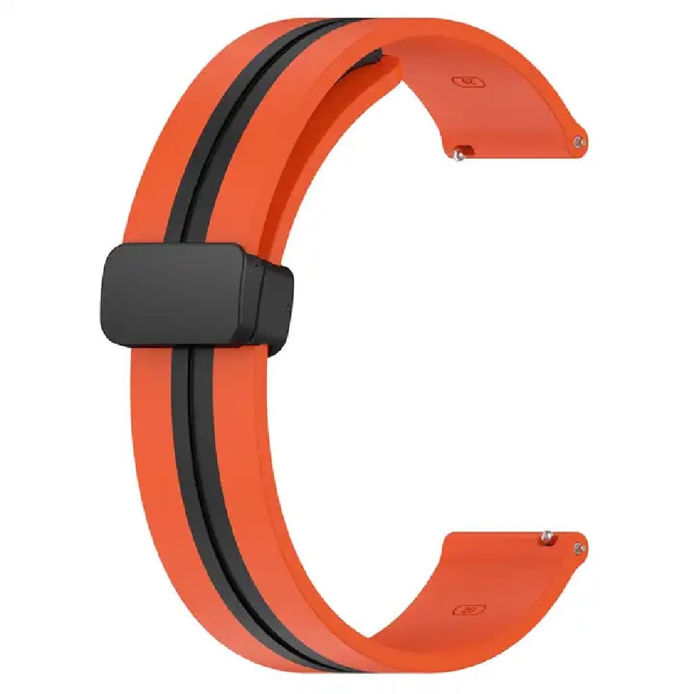 Printme 22mm Dual Color Sports Smartwatch Band, Belt, Straps, Compatible for Samsung Watch, Noise Colorfit, Boat, FIreboltt, Amazefit GT, [Universal Compatibility]