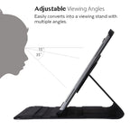 Printme Rotating Case for iPad A16 11th Generation (2025), iPad 10th Generation 10.9 inch (2022) - 360 Degree Rotating Protective Stand Cover with Auto Sleep/Wake, Black