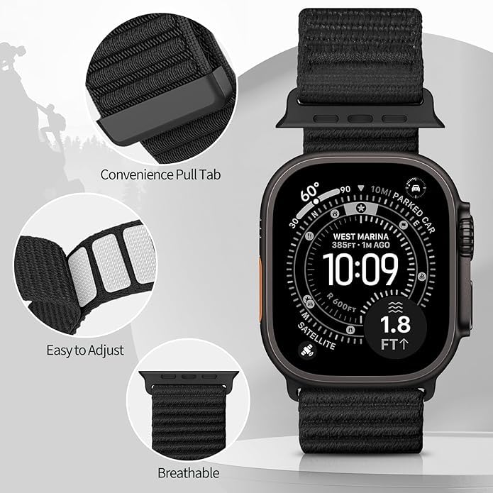 Stretchy Nylon Apple Watch Sport Band (42–49mm)