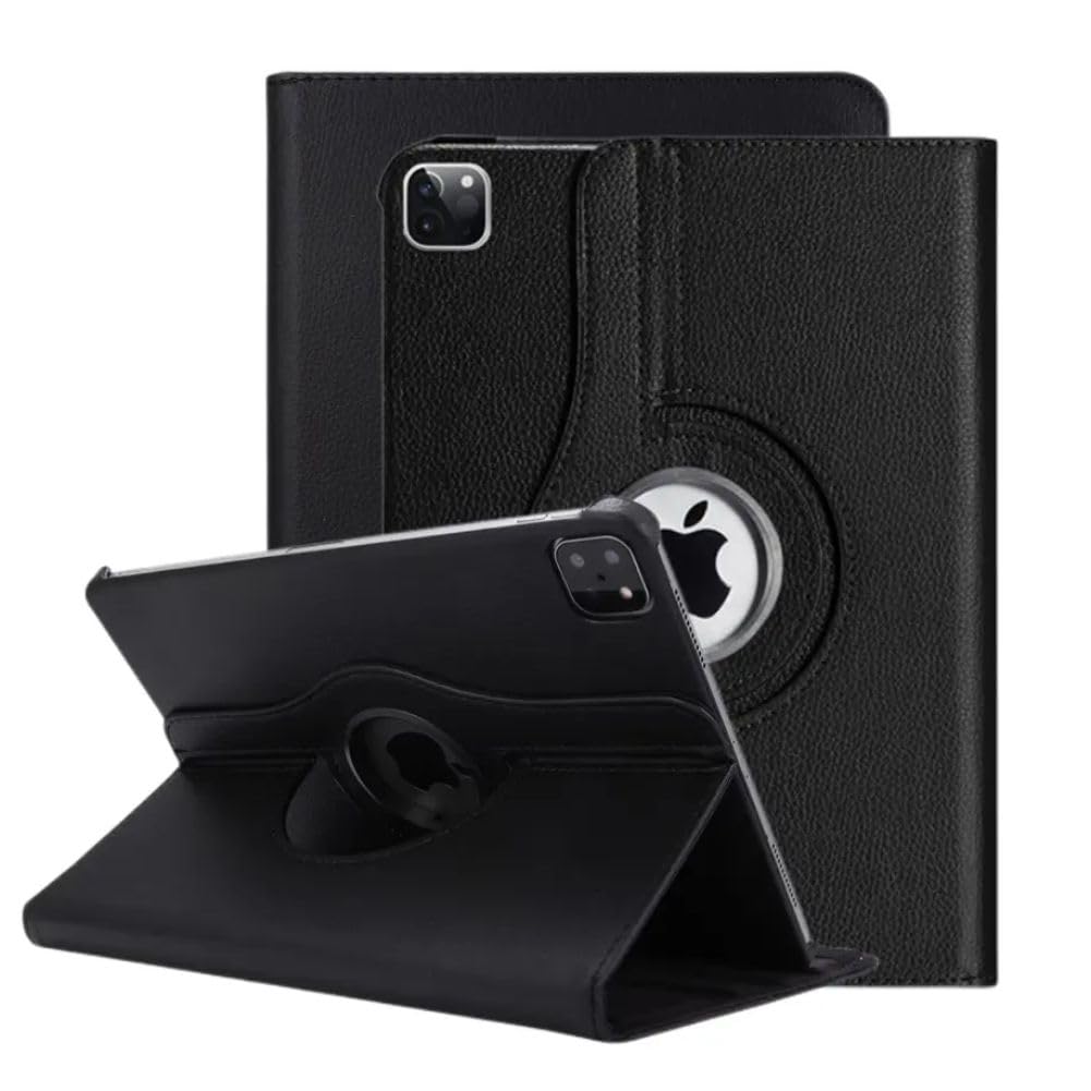 Printme Rotating Case for iPad Air 13-inch (M2) 2024-360 Degree Swiveling Protective Stand, Cover with Auto Wake/Sleep, Black