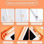 Printme Case for iPad 9th/8th/7th Generation 10.2 inch, Slim Lightweight Trifold Stand Smart Case with Pencil Holder, Auto Sleep/Wake Soft TPU Back Cover for iPad 10.2 2021/2020/2019 (Black)
