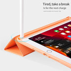 Printme Case for iPad 9th/8th/7th Generation 10.2 inch, Slim Lightweight Trifold Stand Smart Case with Pencil Holder, Auto Sleep/Wake Soft TPU Back Cover for iPad 10.2 2021/2020/2019 (Black)