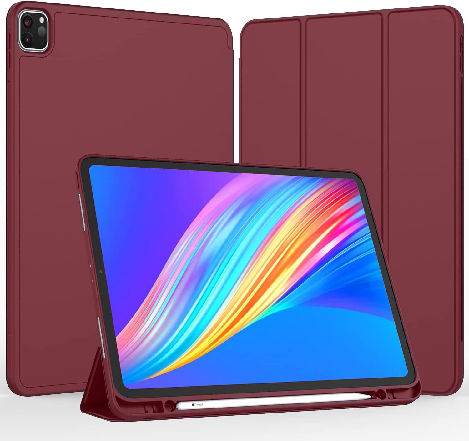 Printme for iPad Air 13 Inch Case M3 (2025), M2 (2024), iPad Pro 12.9 (2022/2021, 6th/5th/4th Gen), Trifold Stand Case, Supports Pencil, Touch ID and Auto Wake/Sleep (Dark Blue)