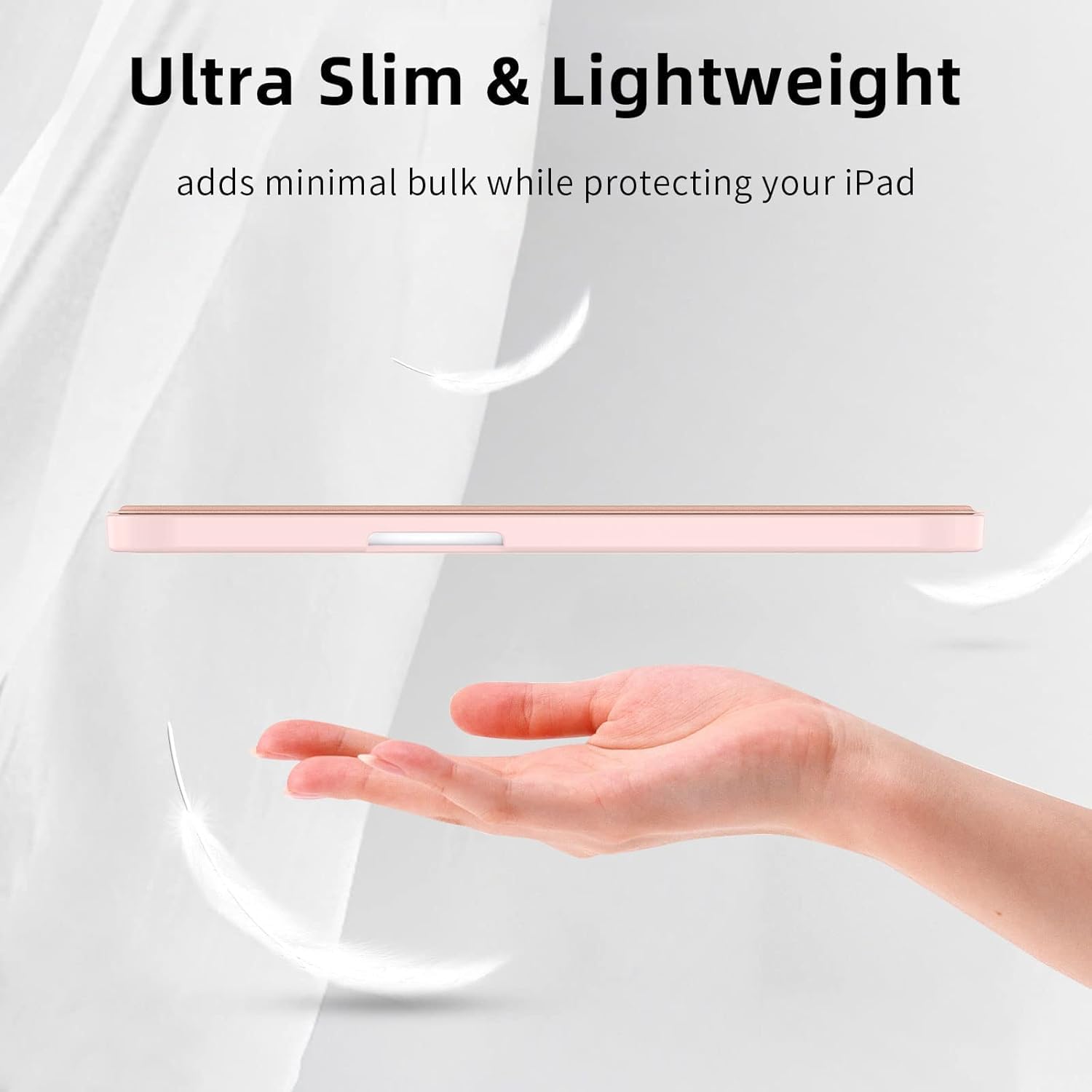 Printme Case for iPad mini 7 A17 Pro 8.3-inch 2024, iPad mini 6th Generation Case, Slim Hard Back Folio Cover Support Touch ID & Apple Pencil Charging, Auto Wake/Sleep (Black)