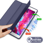 Printme Case for iPad 9th/8th/7th Generation 10.2 inch, Slim Lightweight Trifold Stand Smart Case with Pencil Holder, Auto Sleep/Wake Soft TPU Back Cover for iPad 10.2 2021/2020/2019 (Black)