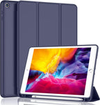 Printme Case for iPad 9th/8th/7th Generation 10.2 inch, Slim Lightweight Trifold Stand Smart Case with Pencil Holder, Auto Sleep/Wake Soft TPU Back Cover for iPad 10.2 2021/2020/2019 (Black)