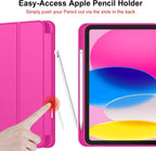 Printme Compatible with iPad (A16) 11th Generation Case 11 Inch 2025, for iPad 10th Generation Case 10.9 Inch 2022 with Pencil Holder, Slim Trifold Stand Protective Cover with Soft TPU Back (Black)