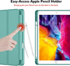 Printme Case for iPad 9th/8th/7th Generation 10.2 inch, Slim Lightweight Trifold Stand Smart Case with Pencil Holder, Auto Sleep/Wake Soft TPU Back Cover for iPad 10.2 2021/2020/2019 (Black)