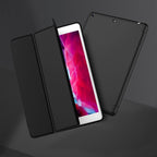 Printme Case for iPad 9th/8th/7th Generation 10.2 inch, Slim Lightweight Trifold Stand Smart Case with Pencil Holder, Auto Sleep/Wake Soft TPU Back Cover for iPad 10.2 2021/2020/2019 (Black)