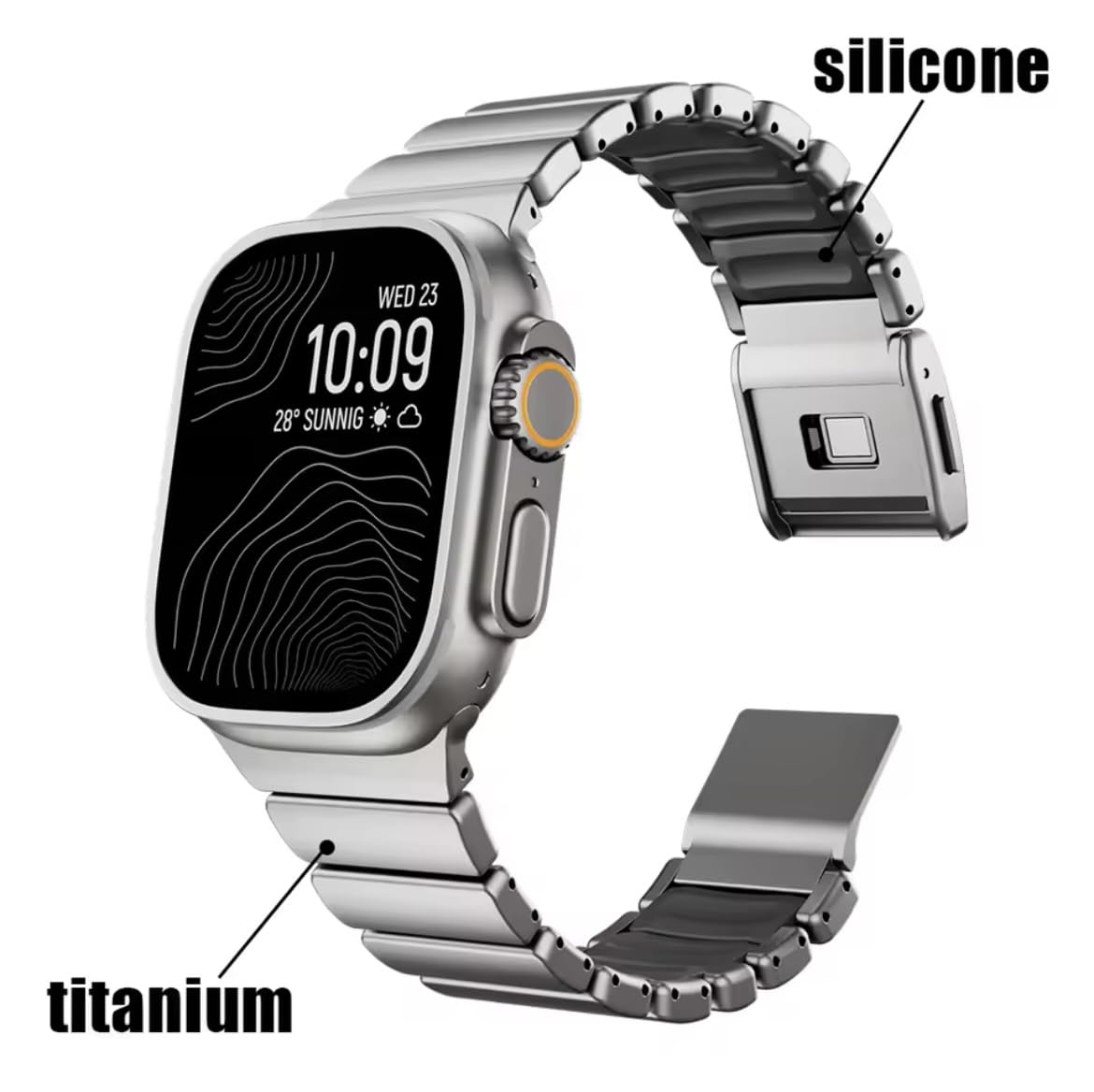Velocity Hybrid Titanium Silicone Ultra Strap