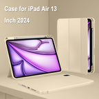 Printme for iPad Air 13 Inch Case M3 (2025), M2 (2024), iPad Pro 12.9 (2022/2021, 6th/5th/4th Gen), Trifold Stand Case, Supports Pencil, Touch ID and Auto Wake/Sleep (Dark Blue)