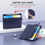 Printme Compatible with iPad (A16) 11th Generation Case 11 Inch 2025, for iPad 10th Generation Case 10.9 Inch 2022 with Pencil Holder, Slim Trifold Stand Protective Cover with Soft TPU Back (Black)
