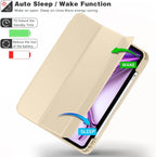 Printme for iPad Air 13 Inch Case M3 (2025), M2 (2024), iPad Pro 12.9 (2022/2021, 6th/5th/4th Gen), Trifold Stand Case, Supports Pencil, Touch ID and Auto Wake/Sleep (Dark Blue)
