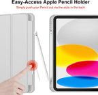Printme Compatible with iPad (A16) 11th Generation Case 11 Inch 2025, for iPad 10th Generation Case 10.9 Inch 2022 with Pencil Holder, Slim Trifold Stand Protective Cover with Soft TPU Back (Black)
