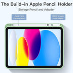 Printme Compatible with iPad (A16) 11th Generation Case 11 Inch 2025, for iPad 10th Generation Case 10.9 Inch 2022 with Pencil Holder, Slim Trifold Stand Protective Cover with Soft TPU Back (Black)