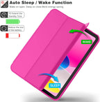 Printme Compatible with iPad (A16) 11th Generation Case 11 Inch 2025, for iPad 10th Generation Case 10.9 Inch 2022 with Pencil Holder, Slim Trifold Stand Protective Cover with Soft TPU Back (Black)