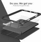 Transparent Case for iPad 10th Gen 10.9 Inch 2022 / iPad 11th Gen 11 A16 Inch 2025 | Clear Hard Back + Shockproof TPU Frame | Built-in Pencil Holder | Auto Sleep Wake Smart Flip Tablet Cover (Green)