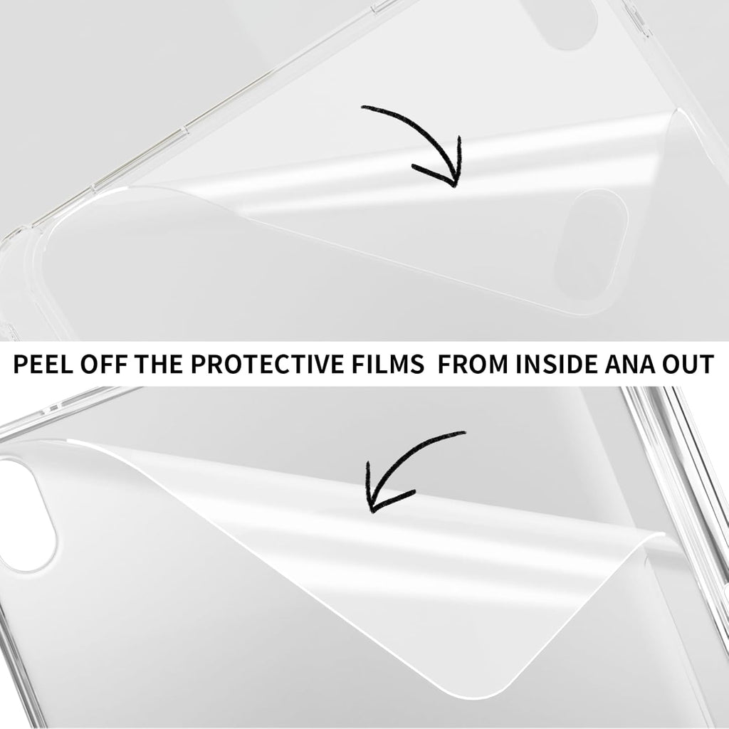 Printme Clear Case for iPad 11-Inch A16 11th Gen / 10.9" 10th Gen – Transparent TPU Back Cover with Pencil Holder, Slim Folio Trifold Stand, Auto Sleep/Wake Protective Case (2025/2022) (Black)