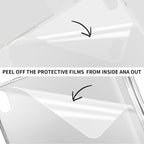 Printme Clear Case for iPad 11-Inch A16 11th Gen / 10.9" 10th Gen – Transparent TPU Back Cover with Pencil Holder, Slim Folio Trifold Stand, Auto Sleep/Wake Protective Case (2025/2022) (Black)