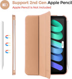 Printme Case for iPad mini 7 A17 Pro 8.3-inch 2024, iPad mini 6th Generation Case, Slim Hard Back Folio Cover Support Touch ID & Apple Pencil Charging, Auto Wake/Sleep (Black)