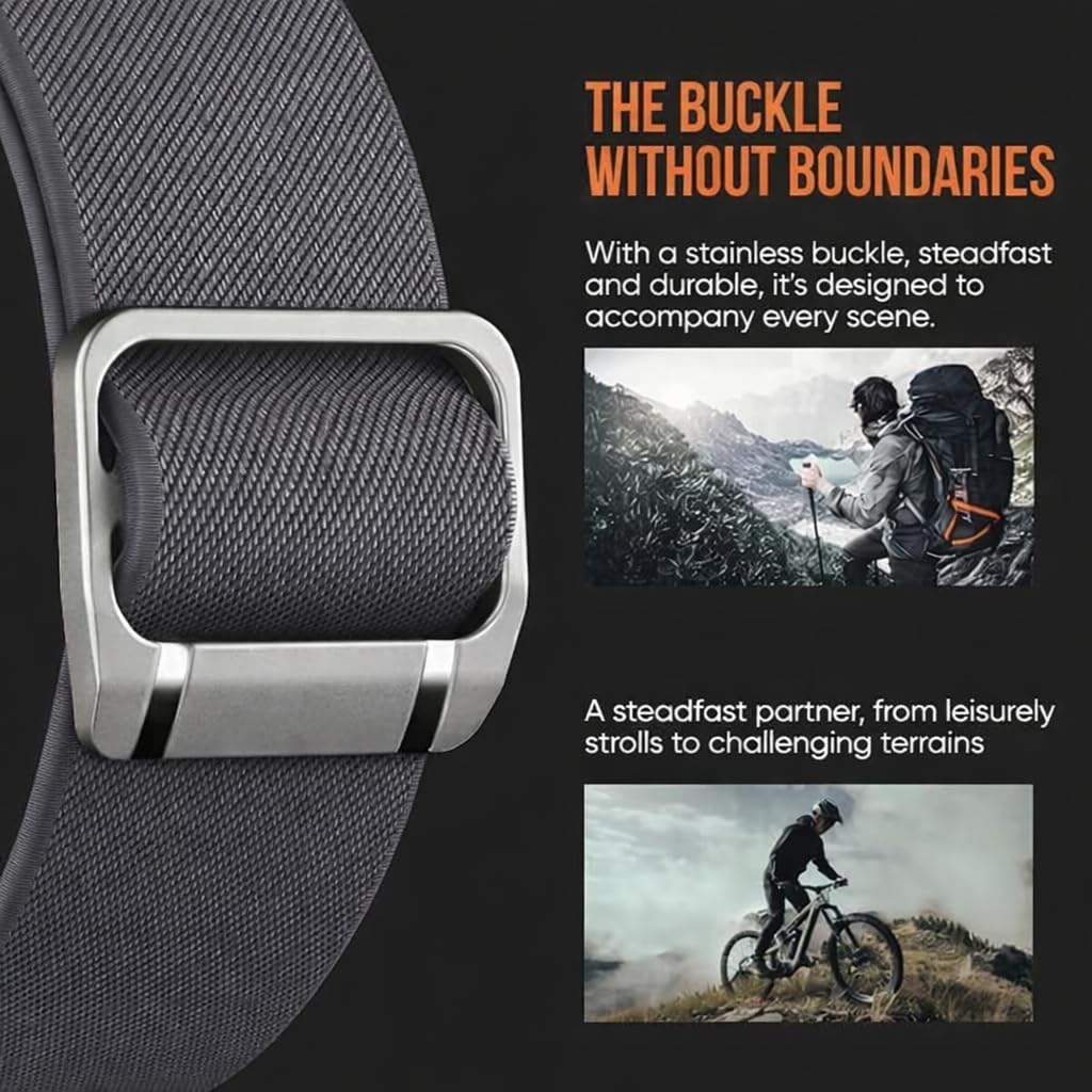 Printme 22mm Nylon Stretchable Watch Strap for Smartwatch, Elastic Loop Belt for Boat, Fire-Boltt, Noise, Fastrack, Amazfit, Samsung Galaxy Watch, Adjustable Breathable Sports Band