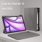 Printme for iPad Air 13 Inch Case M3 (2025), M2 (2024), iPad Pro 12.9 (2022/2021, 6th/5th/4th Gen), Trifold Stand Case, Supports Pencil, Touch ID and Auto Wake/Sleep (Dark Blue)