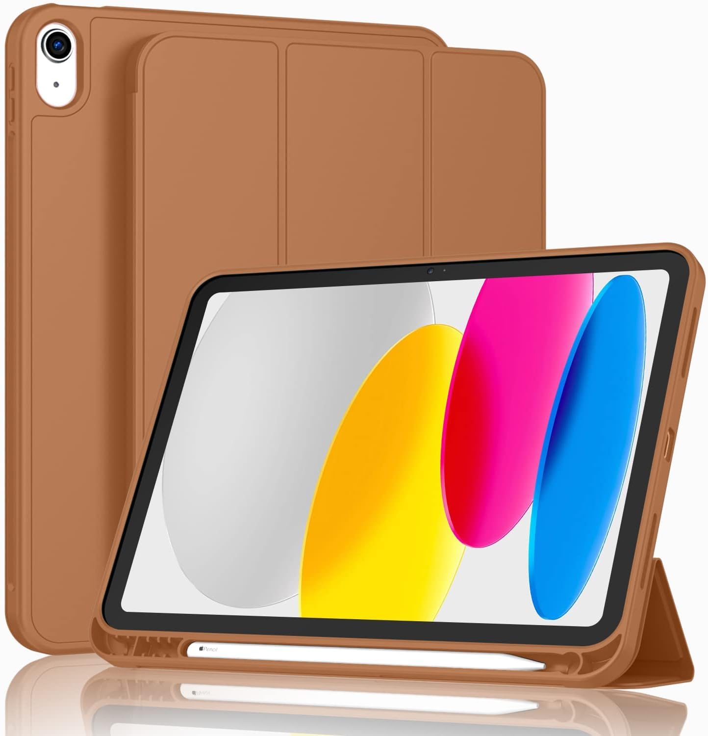 Printme Case for iPad mini 7 A17 Pro 8.3-inch 2024, iPad mini 6th Generation Case, Slim Hard Back Folio Cover Support Touch ID & Apple Pencil Charging, Auto Wake/Sleep (Black)