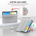 Printme Compatible with iPad (A16) 11th Generation Case 11 Inch 2025, for iPad 10th Generation Case 10.9 Inch 2022 with Pencil Holder, Slim Trifold Stand Protective Cover with Soft TPU Back (Black)
