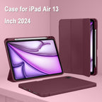 Printme for iPad Air 13 Inch Case M3 (2025), M2 (2024), iPad Pro 12.9 (2022/2021, 6th/5th/4th Gen), Trifold Stand Case, Supports Pencil, Touch ID and Auto Wake/Sleep (Dark Blue)