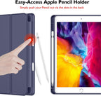 Printme Case for iPad 9th/8th/7th Generation 10.2 inch, Slim Lightweight Trifold Stand Smart Case with Pencil Holder, Auto Sleep/Wake Soft TPU Back Cover for iPad 10.2 2021/2020/2019 (Black)