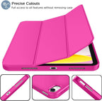 Printme Compatible with iPad (A16) 11th Generation Case 11 Inch 2025, for iPad 10th Generation Case 10.9 Inch 2022 with Pencil Holder, Slim Trifold Stand Protective Cover with Soft TPU Back (Black)
