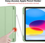 Printme Compatible with iPad (A16) 11th Generation Case 11 Inch 2025, for iPad 10th Generation Case 10.9 Inch 2022 with Pencil Holder, Slim Trifold Stand Protective Cover with Soft TPU Back (Black)