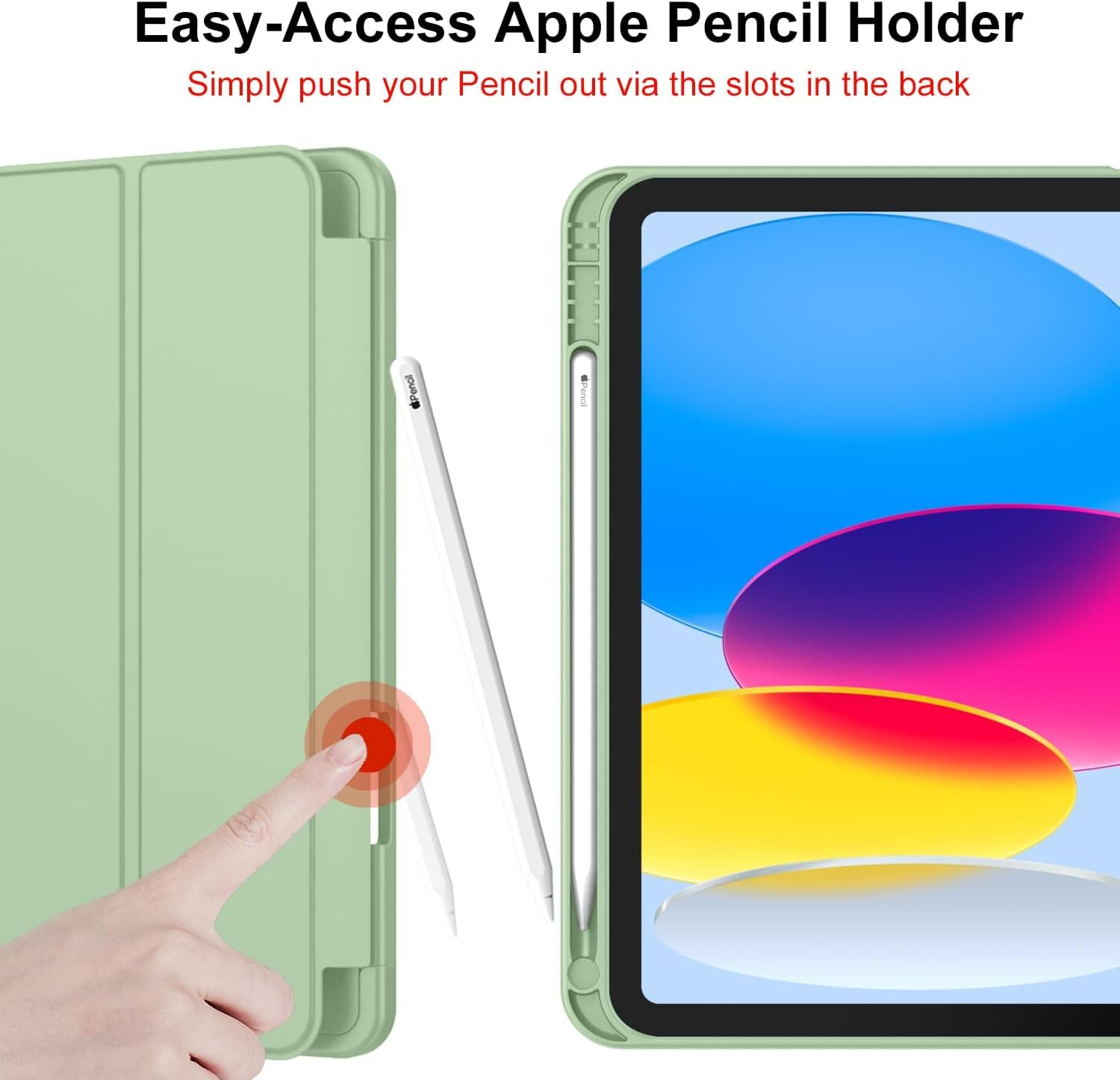 Printme Compatible with iPad (A16) 11th Generation Case 11 Inch 2025, for iPad 10th Generation Case 10.9 Inch 2022 with Pencil Holder, Slim Trifold Stand Protective Cover with Soft TPU Back (Black)