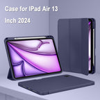 Printme for iPad Air 13 Inch Case M3 (2025), M2 (2024), iPad Pro 12.9 (2022/2021, 6th/5th/4th Gen), Trifold Stand Case, Supports Pencil, Touch ID and Auto Wake/Sleep (Dark Blue)
