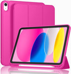 Printme Compatible with iPad (A16) 11th Generation Case 11 Inch 2025, for iPad 10th Generation Case 10.9 Inch 2022 with Pencil Holder, Slim Trifold Stand Protective Cover with Soft TPU Back (Black)