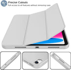 Printme Compatible with iPad (A16) 11th Generation Case 11 Inch 2025, for iPad 10th Generation Case 10.9 Inch 2022 with Pencil Holder, Slim Trifold Stand Protective Cover with Soft TPU Back (Black)