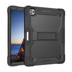 Printme for iPad Air 13 Inch Case M2 (2024), iPad Pro 12.9 (2022/2021, 6th/5th/4th Gen), Rugged Tough Armour Defender Case, Supports Pencil, Support Touch ID (Black)