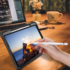Printme for iPad Air 13 Inch Case M2 (2024), iPad Pro 12.9 (2022/2021, 6th/5th/4th Gen), Rugged Tough Armour Defender Case, Supports Pencil, Support Touch ID (Black)