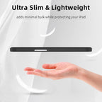 Printme Case for iPad mini 7 A17 Pro 8.3-inch 2024, iPad mini 6th Generation Case, Slim Hard Back Folio Cover Support Touch ID & Apple Pencil Charging, Auto Wake/Sleep (Black)