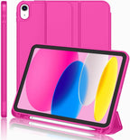 Printme Compatible with iPad (A16) 11th Generation Case 11 Inch 2025, for iPad 10th Generation Case 10.9 Inch 2022 with Pencil Holder, Slim Trifold Stand Protective Cover with Soft TPU Back (Black)
