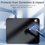Printme Compatible with iPad (A16) 11th Generation Case 11 Inch 2025, for iPad 10th Generation Case 10.9 Inch 2022 with Pencil Holder, Slim Trifold Stand Protective Cover with Soft TPU Back (Black)