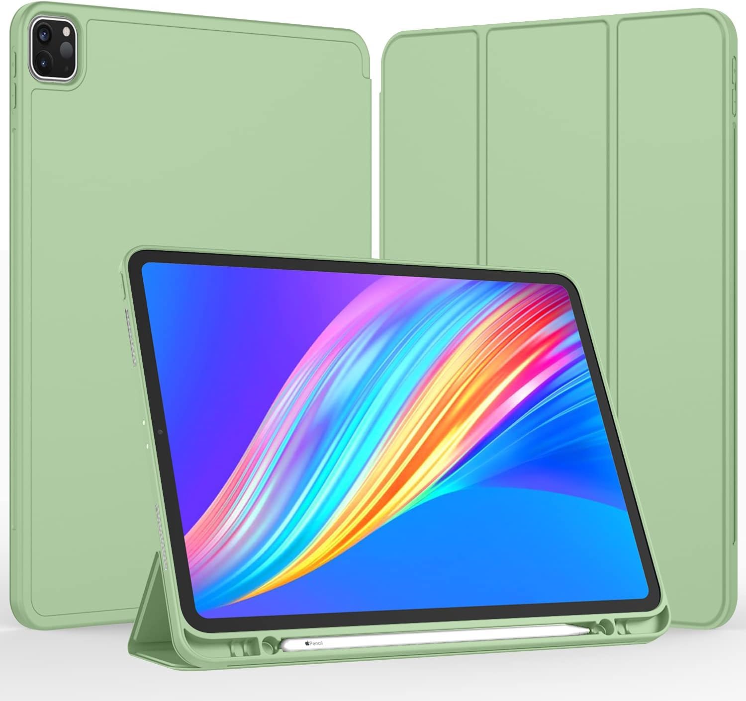 Printme for iPad Air 13 Inch Case M3 (2025), M2 (2024), iPad Pro 12.9 (2022/2021, 6th/5th/4th Gen), Trifold Stand Case, Supports Pencil, Touch ID and Auto Wake/Sleep (Dark Blue)