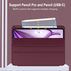 Printme for iPad Air 13 Inch Case M3 (2025), M2 (2024), iPad Pro 12.9 (2022/2021, 6th/5th/4th Gen), Trifold Stand Case, Supports Pencil, Touch ID and Auto Wake/Sleep (Dark Blue)