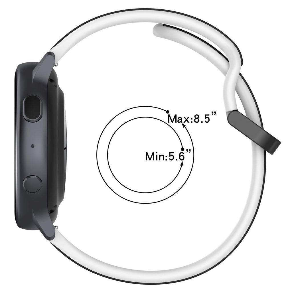 Printme 22 MM Smartwatch Dual Color Silicone Sports Band, Belt, Straps, Compatible for Samsung Watch, Noise Colorfit, Boat, FIreboltt, Amazefit GT, [Universal Compatibility]