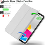 Printme Compatible with iPad (A16) 11th Generation Case 11 Inch 2025, for iPad 10th Generation Case 10.9 Inch 2022 with Pencil Holder, Slim Trifold Stand Protective Cover with Soft TPU Back (Black)