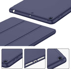 Printme Case for iPad 9th/8th/7th Generation 10.2 inch, Slim Lightweight Trifold Stand Smart Case with Pencil Holder, Auto Sleep/Wake Soft TPU Back Cover for iPad 10.2 2021/2020/2019 (Black)