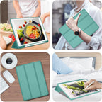 Printme Case for iPad 9th/8th/7th Generation 10.2 inch, Slim Lightweight Trifold Stand Smart Case with Pencil Holder, Auto Sleep/Wake Soft TPU Back Cover for iPad 10.2 2021/2020/2019 (Black)