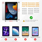 Printme Rotating Case for iPad 9th Generation (2021) / 8th Generation (2020) / 7th Gen (2019) 10.2 Inch - 360 Degree Rotating Stand Cover, Auto Wake Sleep, Black
