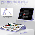 Printme for iPad Air 13 Inch Case M3 (2025), M2 (2024), iPad Pro 12.9 (2022/2021, 6th/5th/4th Gen), Trifold Stand Case, Supports Pencil, Touch ID and Auto Wake/Sleep (Dark Blue)